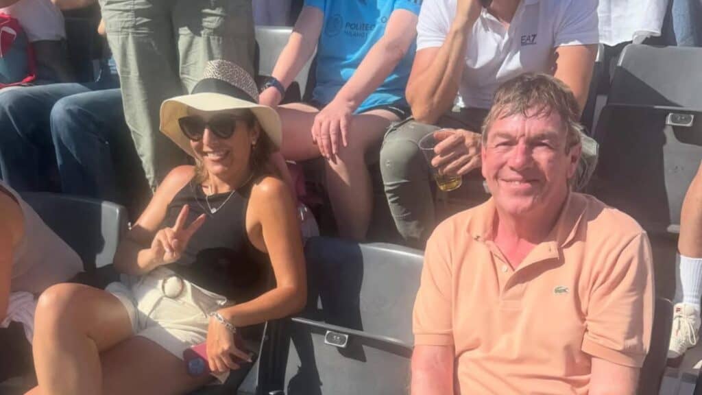 Small group of TennisOx fans watching the tennis together on Campo Centrale in Foro Italico, Rome