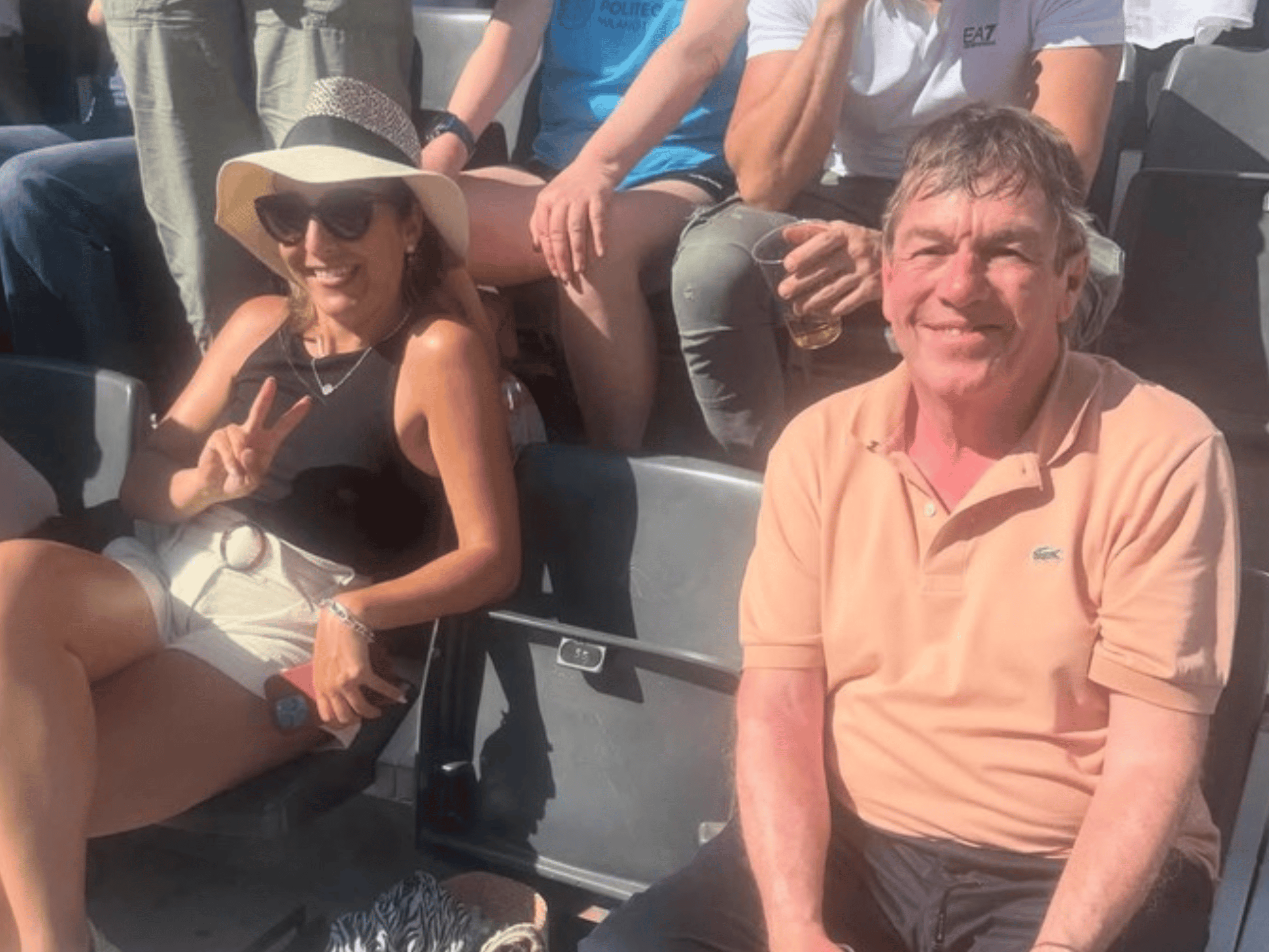 Guests enjoying a day together on Campo Centrale at the Italian Open in Rome.